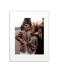 Matted Color photo of John, Robert, and Edward Kennedy