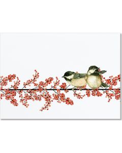 Berries and Chickadees Holiday Cards